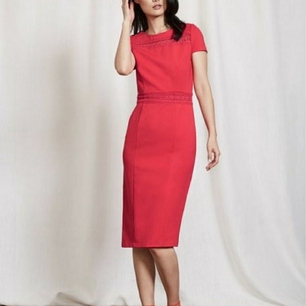 Boden Red Midi Dress